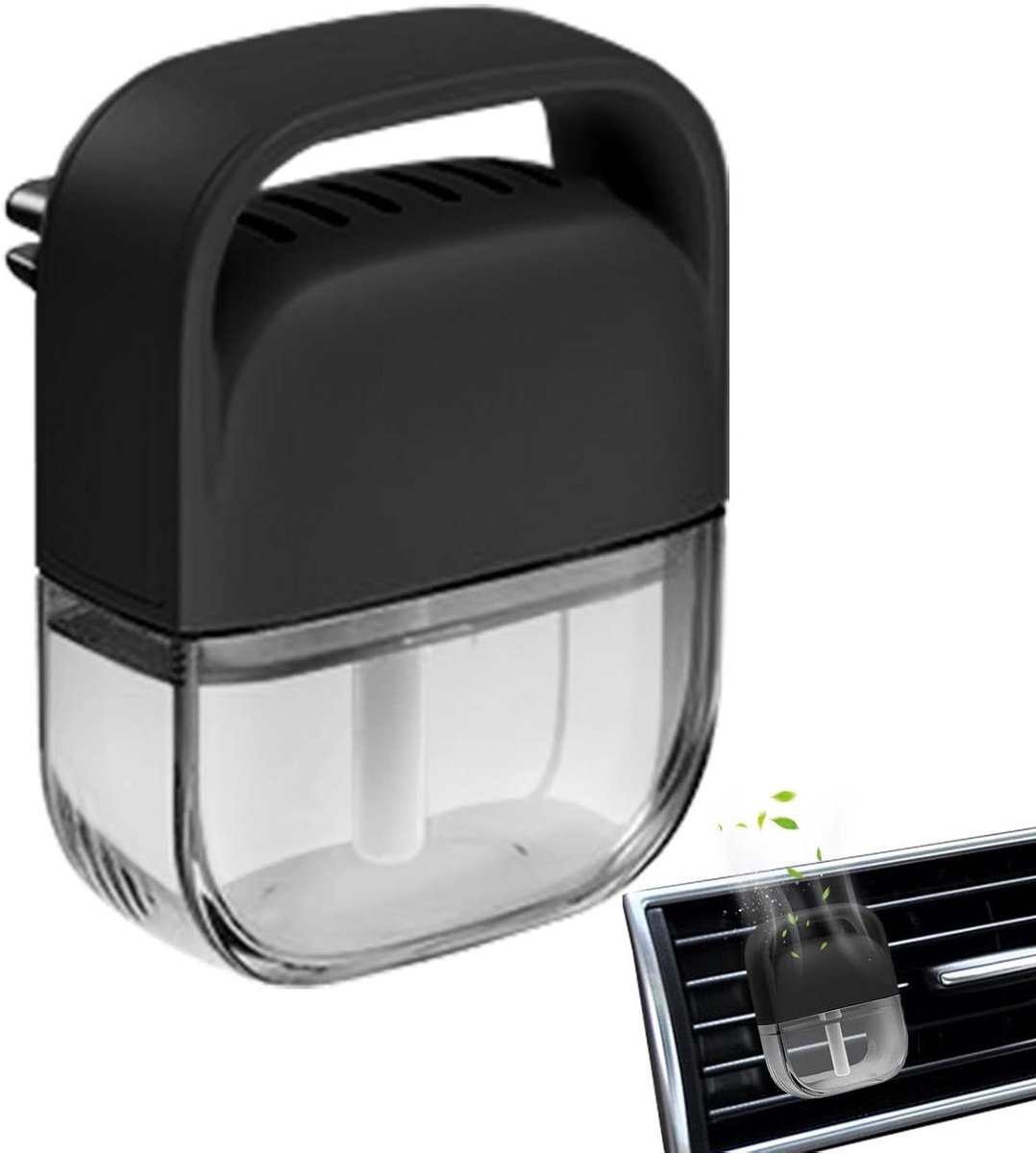 Auto Luchtverfrisser - Ventilatie Clip - Auto Interieur - Elegant Design - 10x6x5 cm - Groen/Zwart