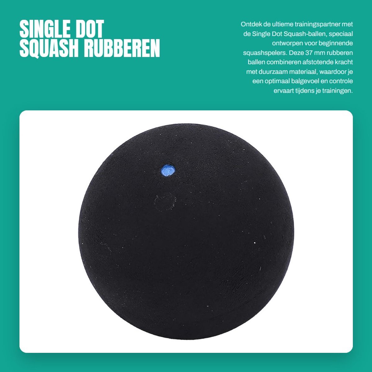 Dailygoods- Squashballen Lichtgewicht - Slijtvaste Rubber - 37 Mm - Trainingsballen - Perfecte Balcontrole - Duurzaam en Niet Giftig - Squashball