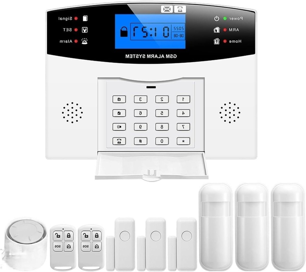 Draadloos alarmsysteem - Inbraakbeveiliging - Huis beveiligen - APP bediening - 181x136x34mm - Zwart