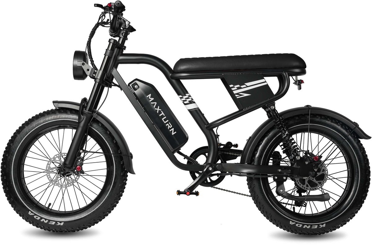 Maxturn MX10-Elektrische stadsfiets – Accu 48V 13,5Ah – Banden 20×4,0 inch – Shimano 7 versnellingen