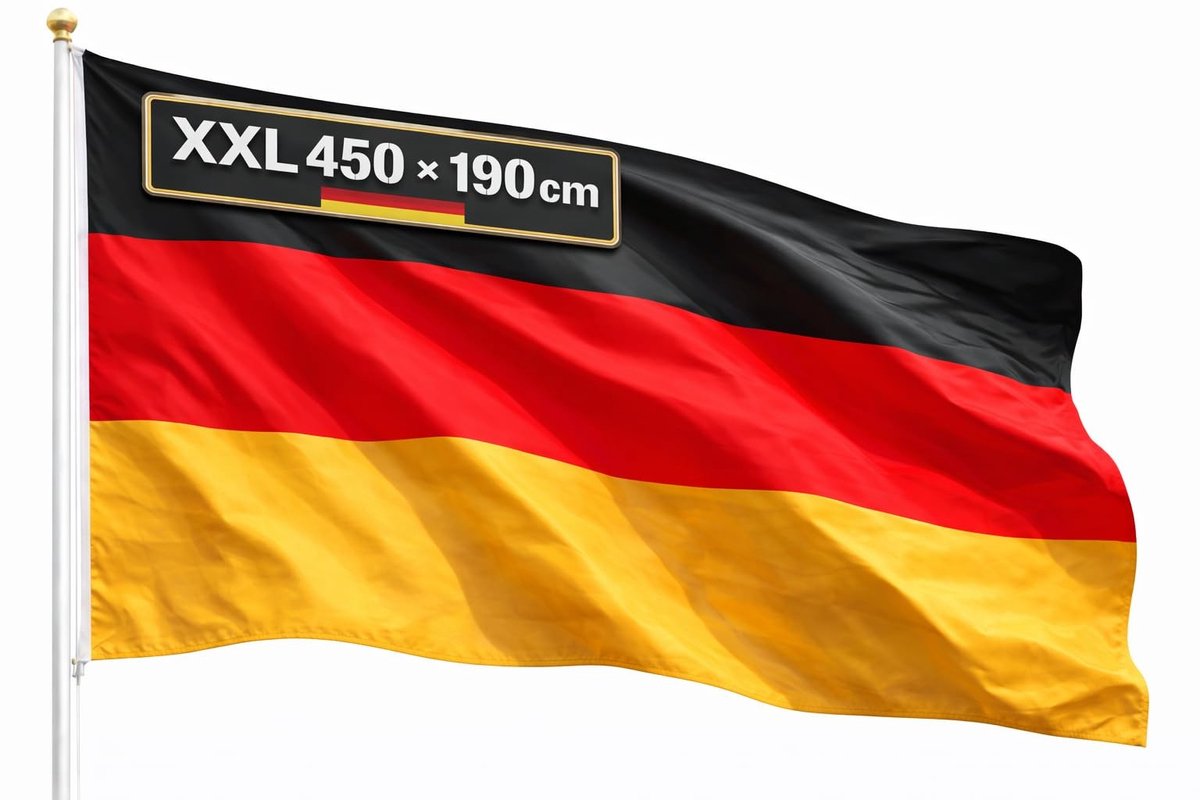 Dailygoods- Vlag XXL 450x190 cm - Duurzaam Polyester - WM 2026 Vlag - Fanartikel - Lichtgewicht - Scheurvast - Supportervlag
