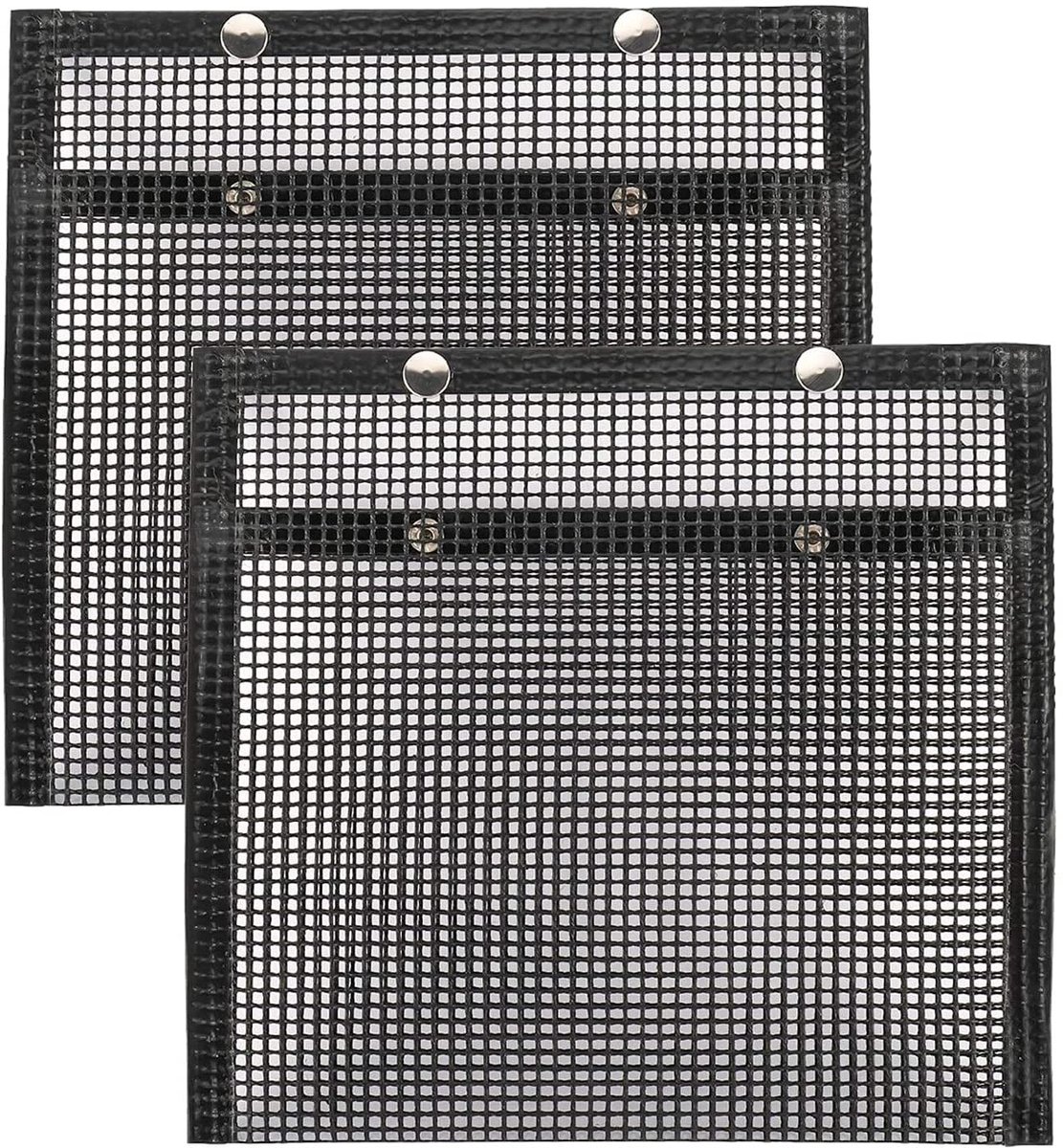 Dailygoods- Grill-meshtas 2-delig - 8,6 x 10,6 inch - anti-aanbak-bakzak - herbruikbaar - bestand tegen hoge temperaturen - ideaal voor barbecue. - Barbecuezak