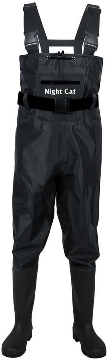 Night Cat Waadbroek Heren Dames Vrouwen Waadbroek met Laarzen Waterdicht Ademende Crosswater Waders Zwart 42