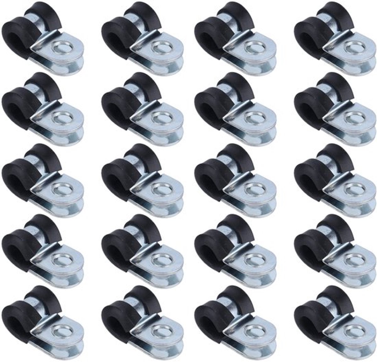 Pijpklem - Roestvrijstalen Kabelklem - Met rubberen strip - 10 mm - Duurzaam - Voor stevige bevestiging - Geschikt voor diverse toepassingen