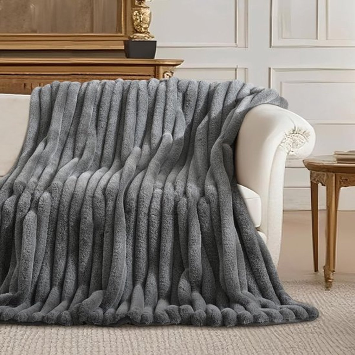 Knuffeldeken Zacht en Warm - Pluizige Deken - Flanellen Deken - Overtrekdeken - 130x150 cm - Huidvriendelijk Materiaal