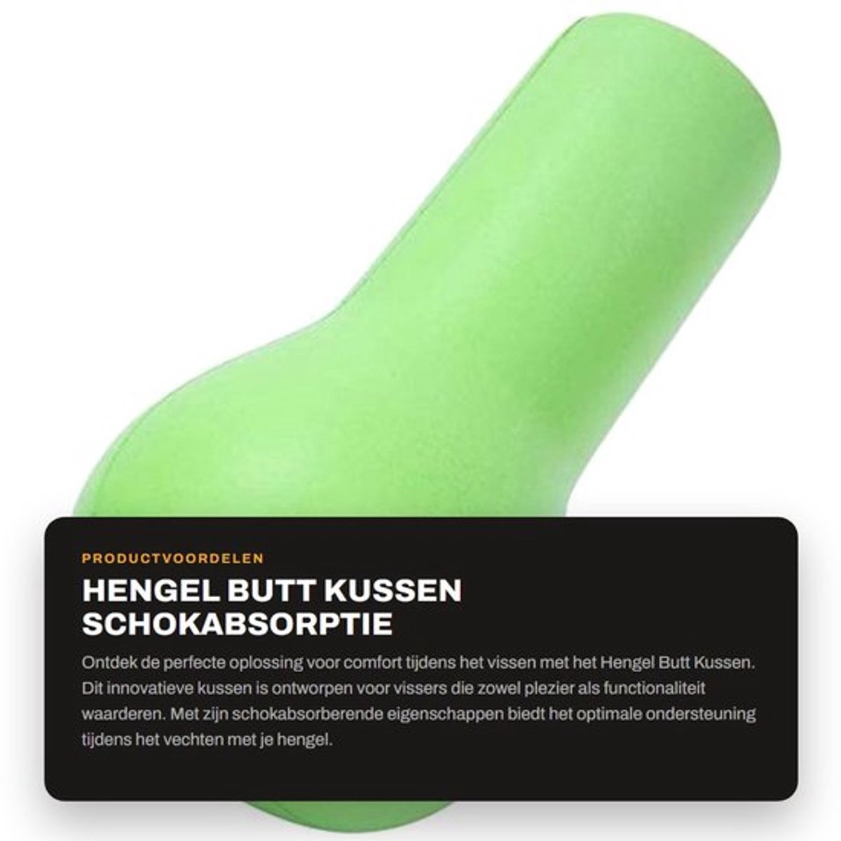 JHUBERS- Hengelhouder Comfortabel Groot Staartgebied - EVA - Schokabsorberend - Vissen - 16 x 8,5 x 8,5 cm - Antislip Pad - Vishouder