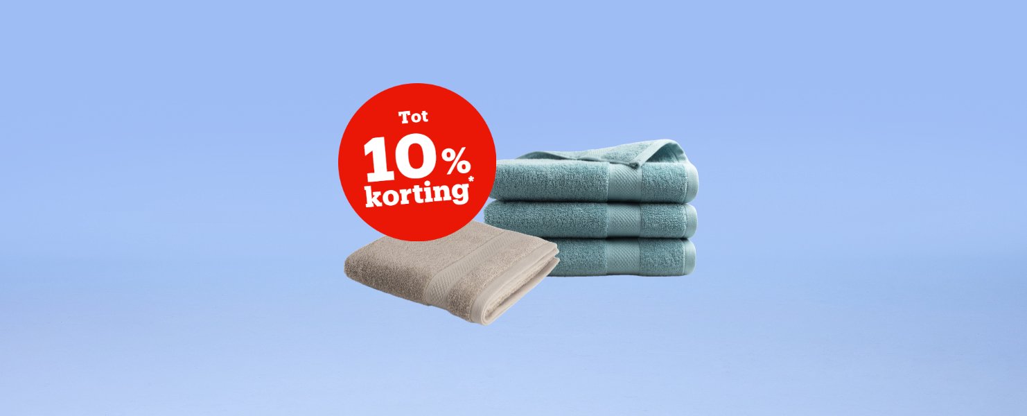 Korting* op handdoeken