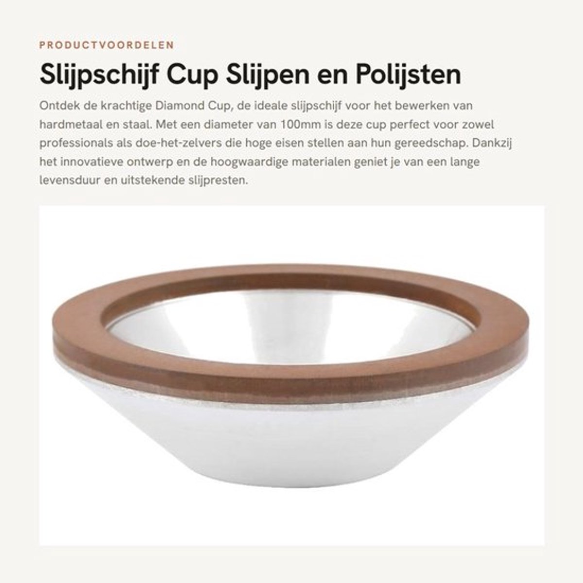 Slijpschijf 100mm - Slijpschijf voor hardmetaal - Slijpschijf voor staal - Slijpschijf voor steen - Slijpschijf voor metaal - Harsbinding voor lage thermische invloed - Slijpsteen