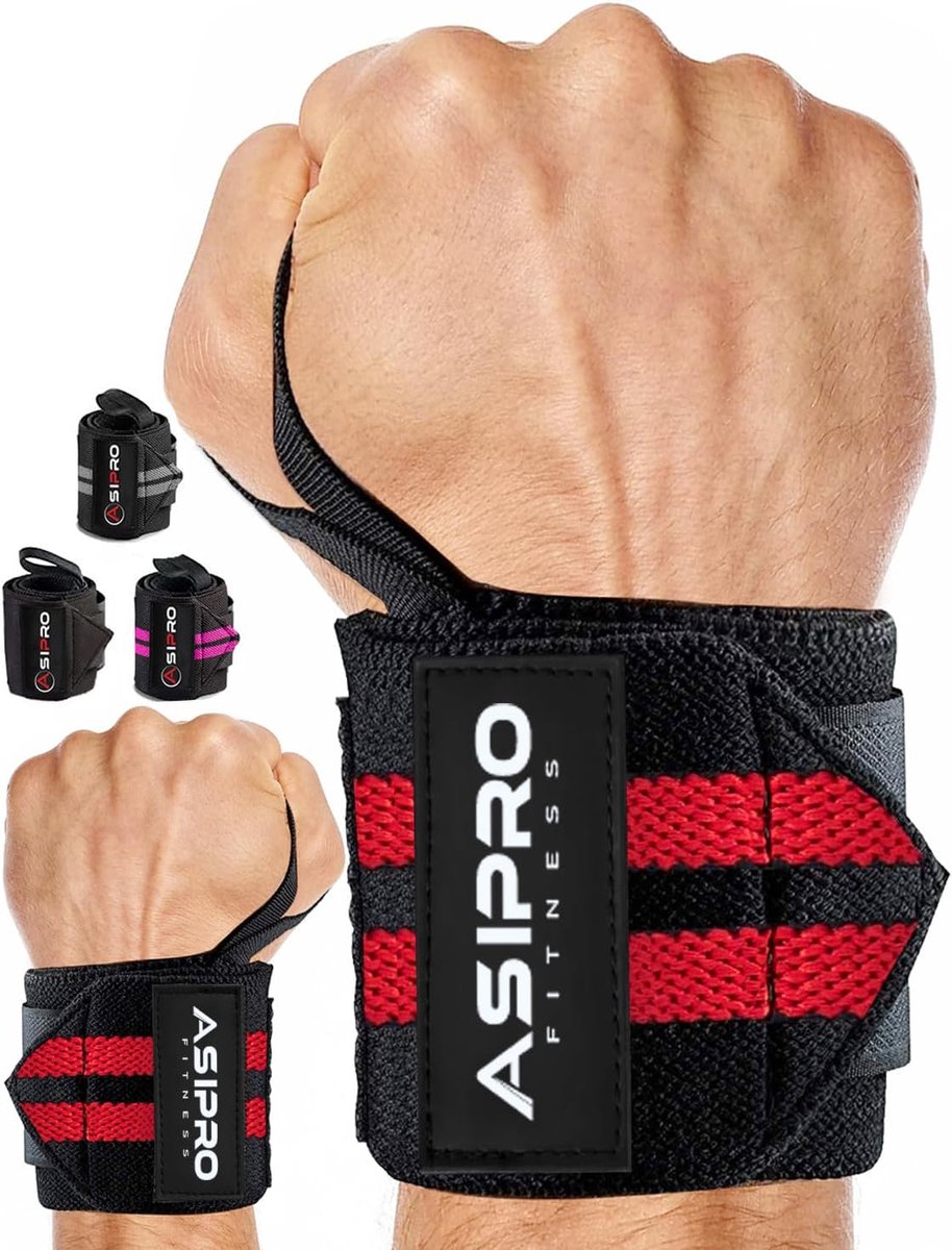 SnelShoppen - Wrist Wraps Fitness 18 Inch - Stevige Polsbanden voor Gewichtheffen, Boksen en Krachttraining - Stretchy Katoen - Unisex - Perfect voor