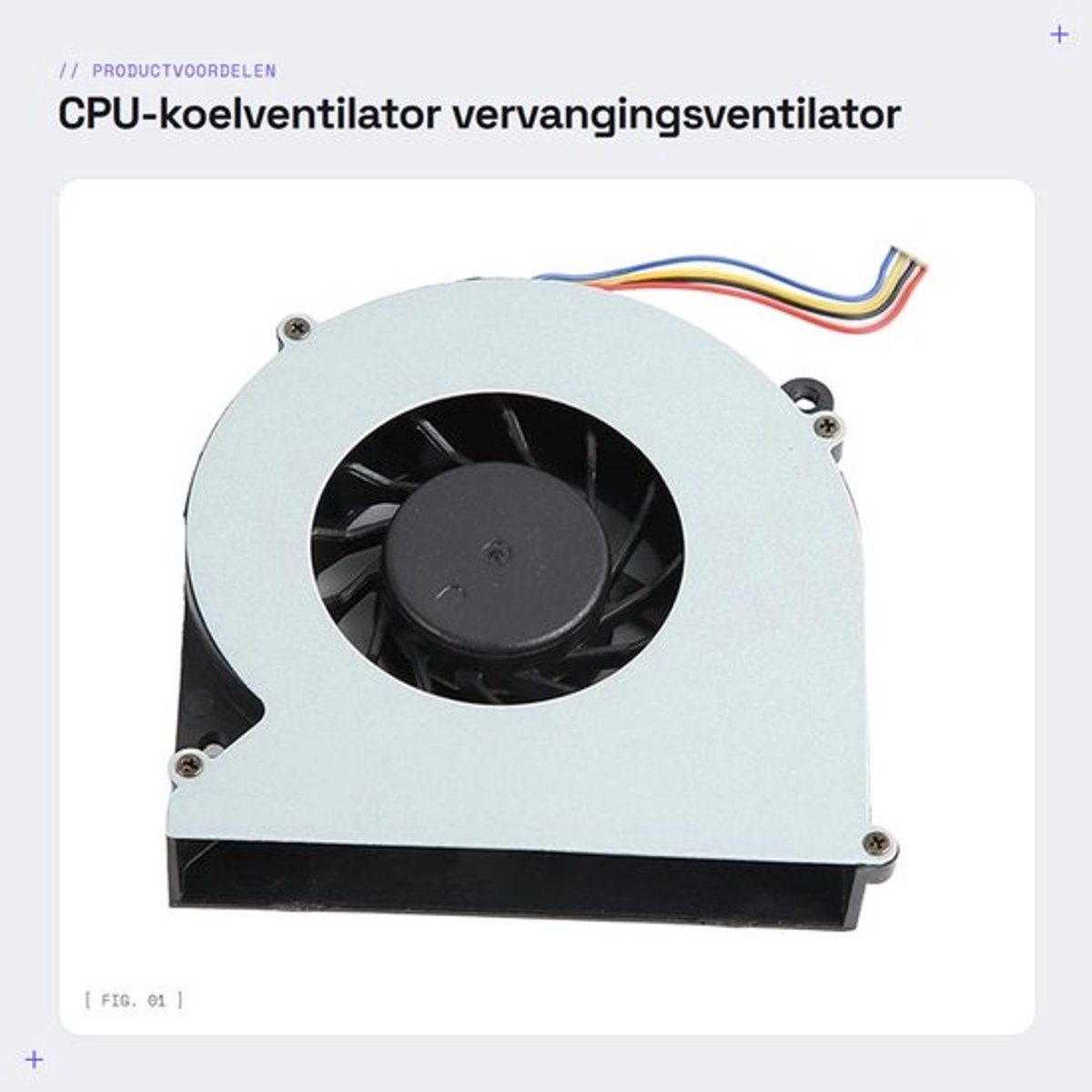 CPU-koelventilator - vervangingsventilator - eenvoudig te installeren - 4-pins aansluiting - laptopkoeling - geschikt voor Probook 4530S...