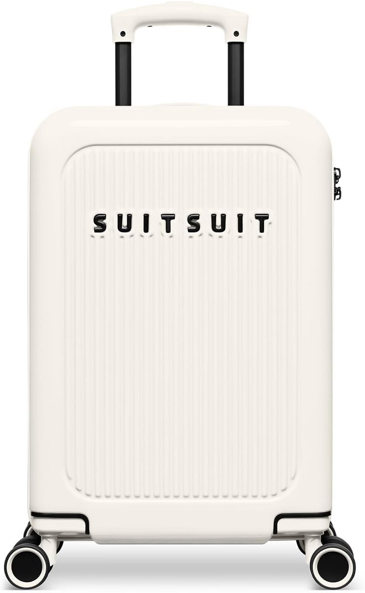 SnelShoppen - Carry-on Koffer Set - 3-delige Harde Reisbagage - 20.9/25.6/75 cm - Lichtgewicht Tofu Wit - Perfect voor Stedentrip of Korte Vakantie