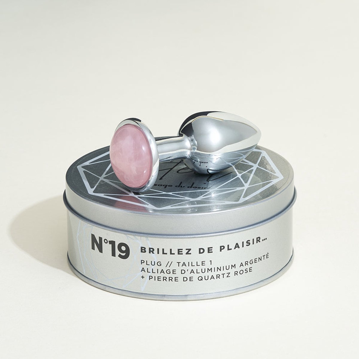 Metalen sieraad plug Quartz Steel