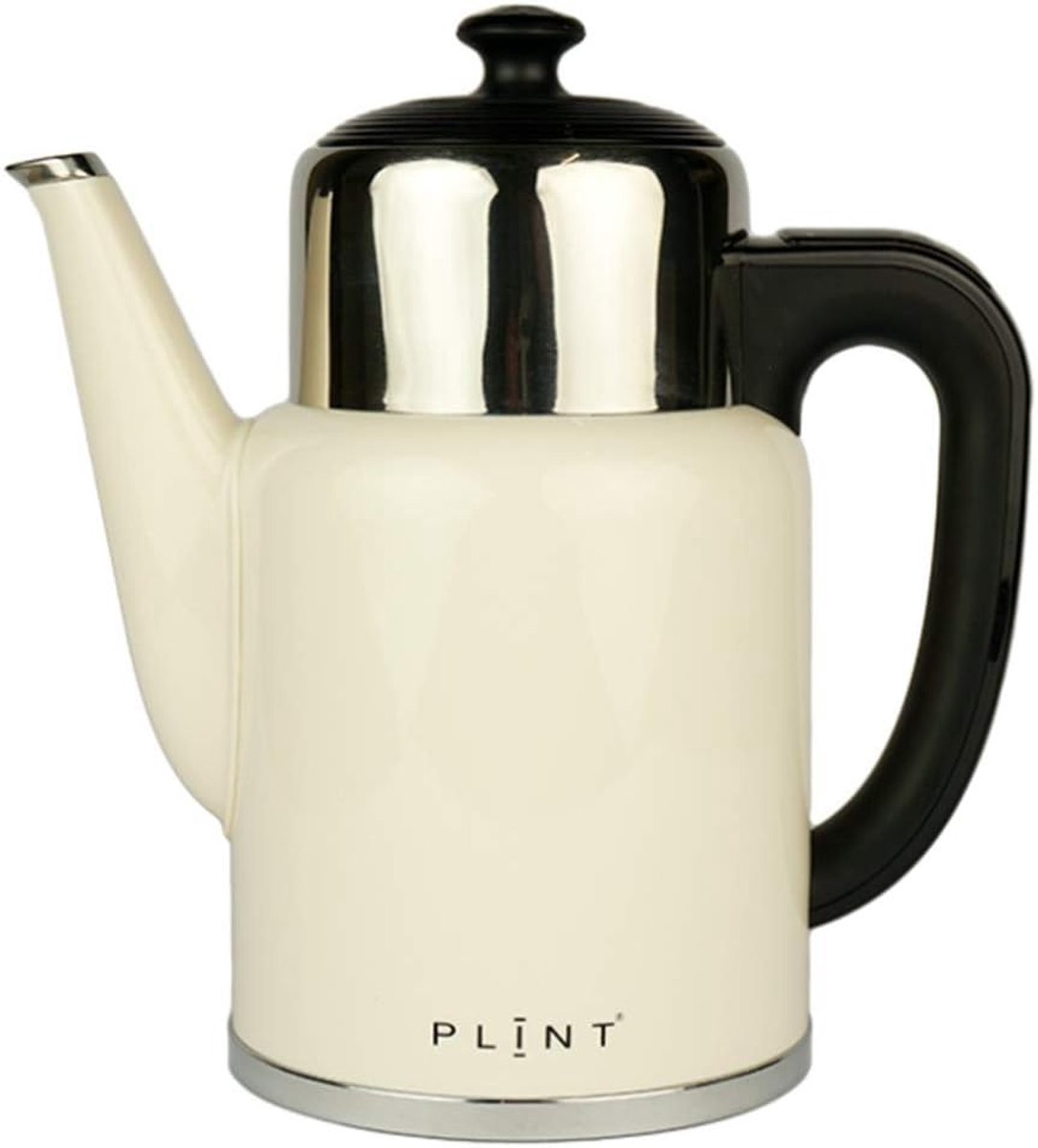 SnelShoppen Pure Retro Electric Kettle 1.7 L PLINT Waterkoker met Temperatuurregeling Vintage Design Perfect voor Keuken Feestjes en Camping
