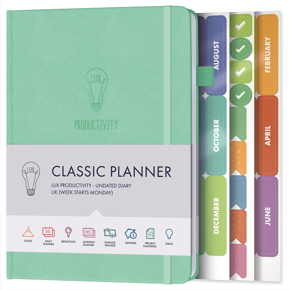 SnelShoppen - Dagelijkse planner, afsprakendagboek, dankbaarheidsdagboek, wellnessdagboek & ongedateerde weekplanners - Bureaubladen voor dames en her