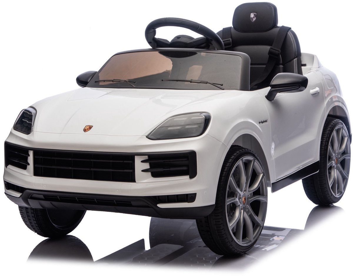 Porsche Cayenne - Elektrische Kinderauto - 12V - met Afstandsbediening - Wit