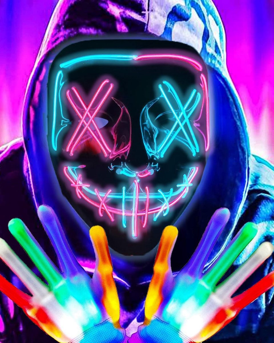 Luminous Halloween Mask met Verlichte Handschoenen, Perfect voor Cosplay en Feestjes, Geschikt voor Kinderen en Volwassenen
