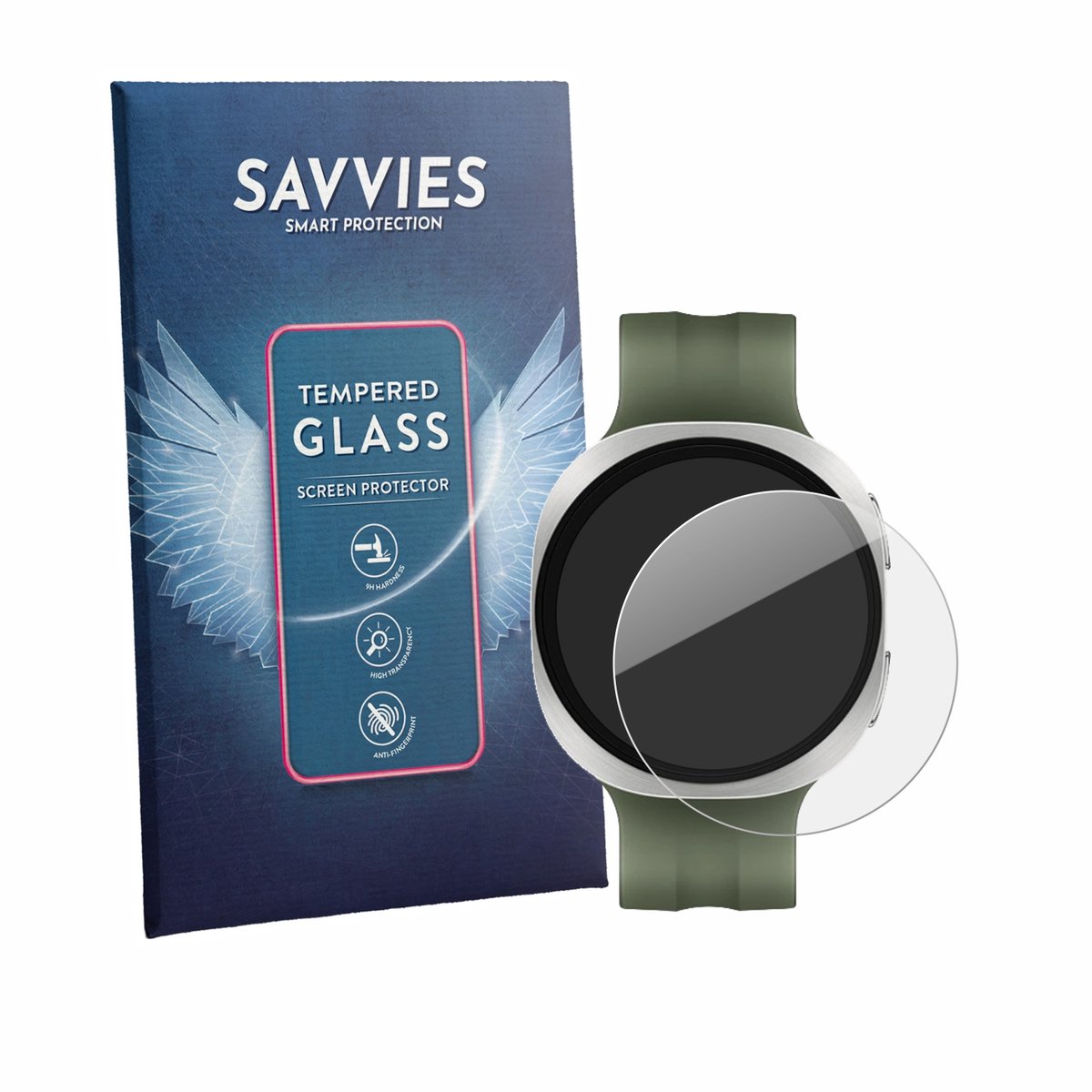 Savvies - Glas Screenprotector voor Samsung Galaxy Watch 9 (40 mm) - Gehard Beschermglas 9H