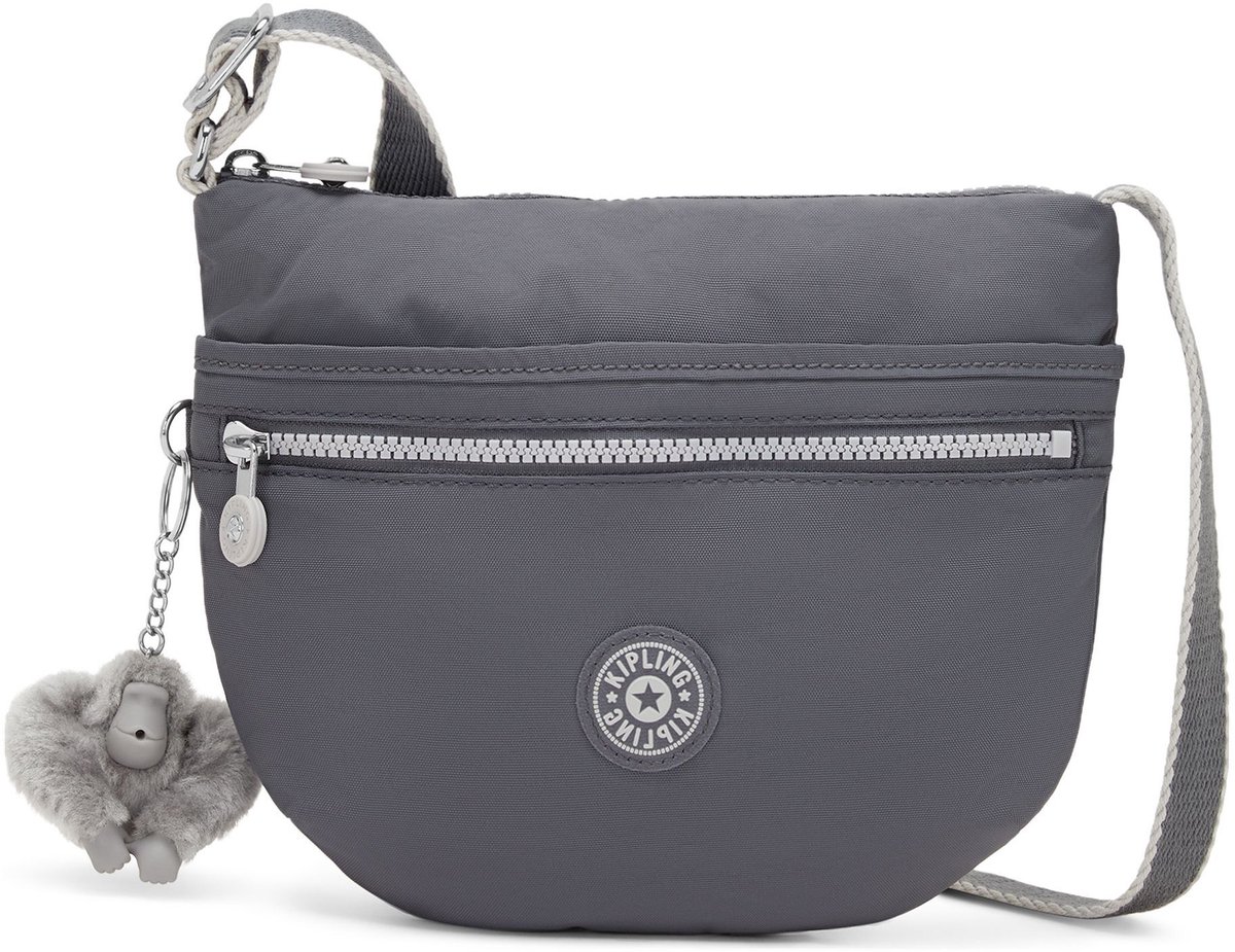 kipling schoudertas Basic Eyes Wide Open Arto S Small Crossbody S Moonlit Grey grijs