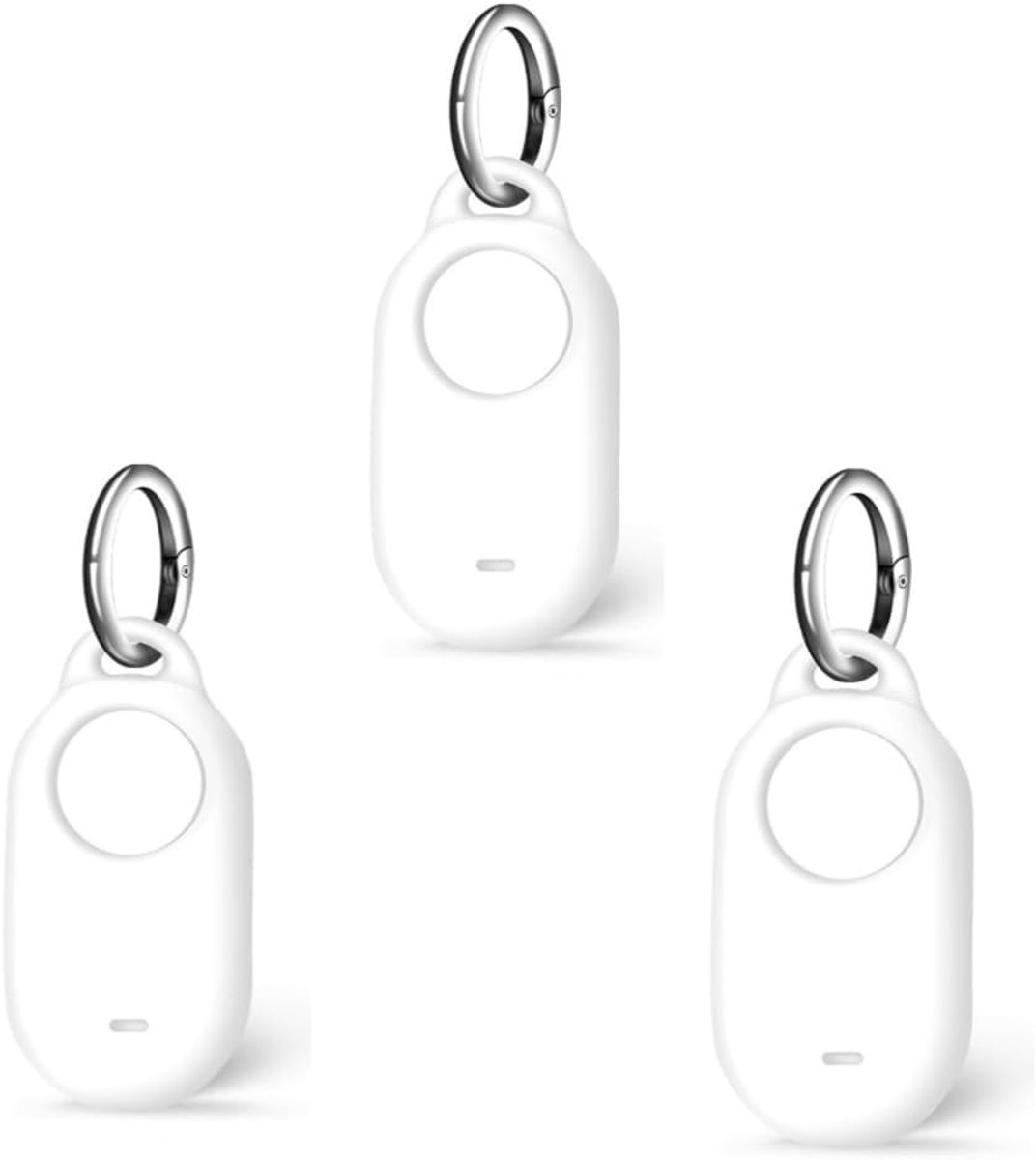 Siliconen Hoes voor SmartTag 2 - Set van 3, Lichtgewicht, Krasbestendig en Perfecte Pasvorm voor Bescherming in het Wit