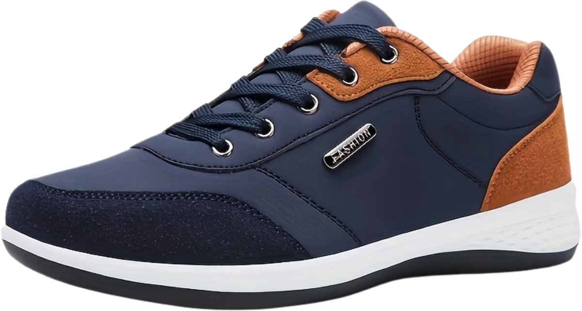 Currero Schoenen Heren Sneakers Comfortabel Wandelschoenen Casual Volwassenen Donkerblauw 41 Diepblauw