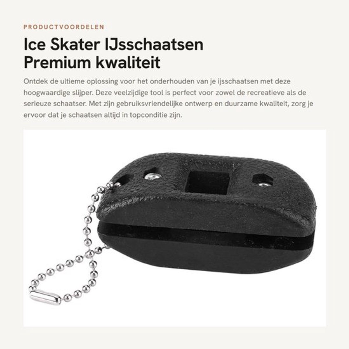 Schaatslijper Draagbaar - Messenslijper - Slijpsteen - Gereedschap - 6,5 x 3 x 2,5 cm - Hoogwaardig Zandmateriaal