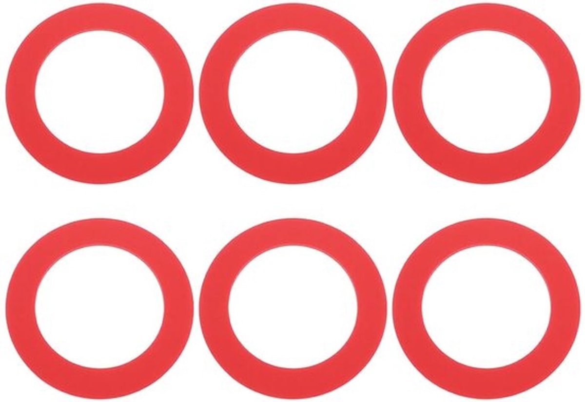 Spoelklep Afdichting 6x - Compatibel met Mansfield 210/211 - Hoogwaardig Siliconen - Buitendiameter 80mm - Dikte 1.9mm - Duurzaam en Slijtvast - Toiletafdichting
