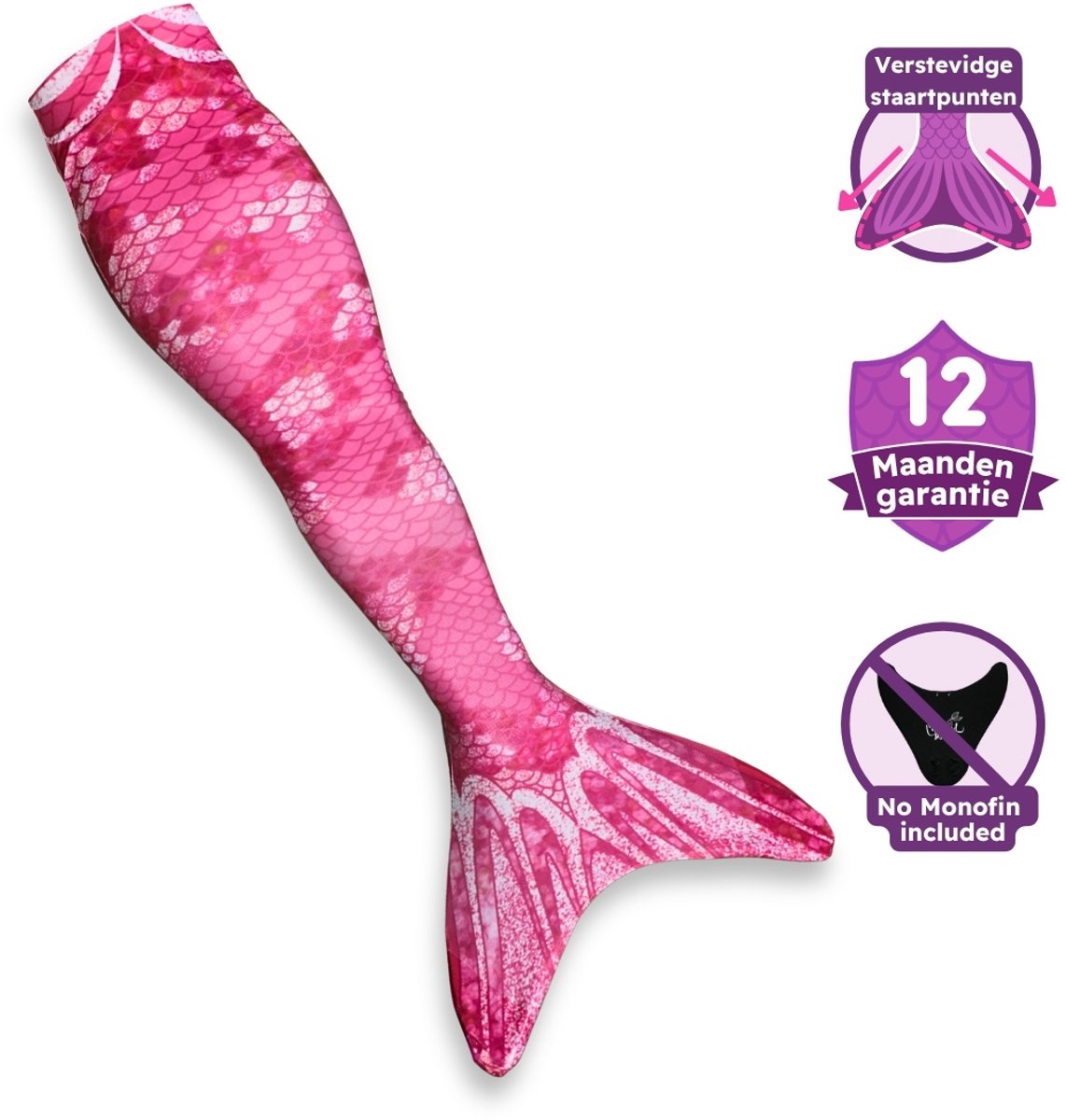 Mermaid Sisters zeemeerminstaart voor meisjes - Roze - Maat 122-134 - Zeemeermin zwemkleding