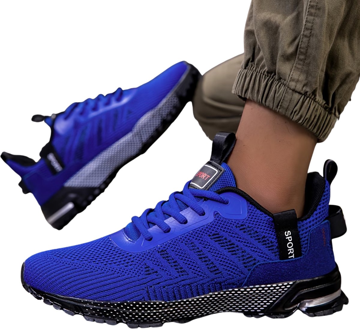 Currero Schoenen Heren Sneakers Comfortabel Wandelschoenen Casual Volwassenen 46 Blauw