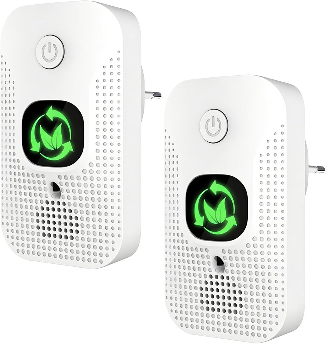 Ionische luchtreiniger – 2 stuks mini-insteekbare negatieve-ionenreiniger – mini-plug-in luchtreiniger – filterloze luchtreiniger – voor slaapkamer/woonkamer/thuis.