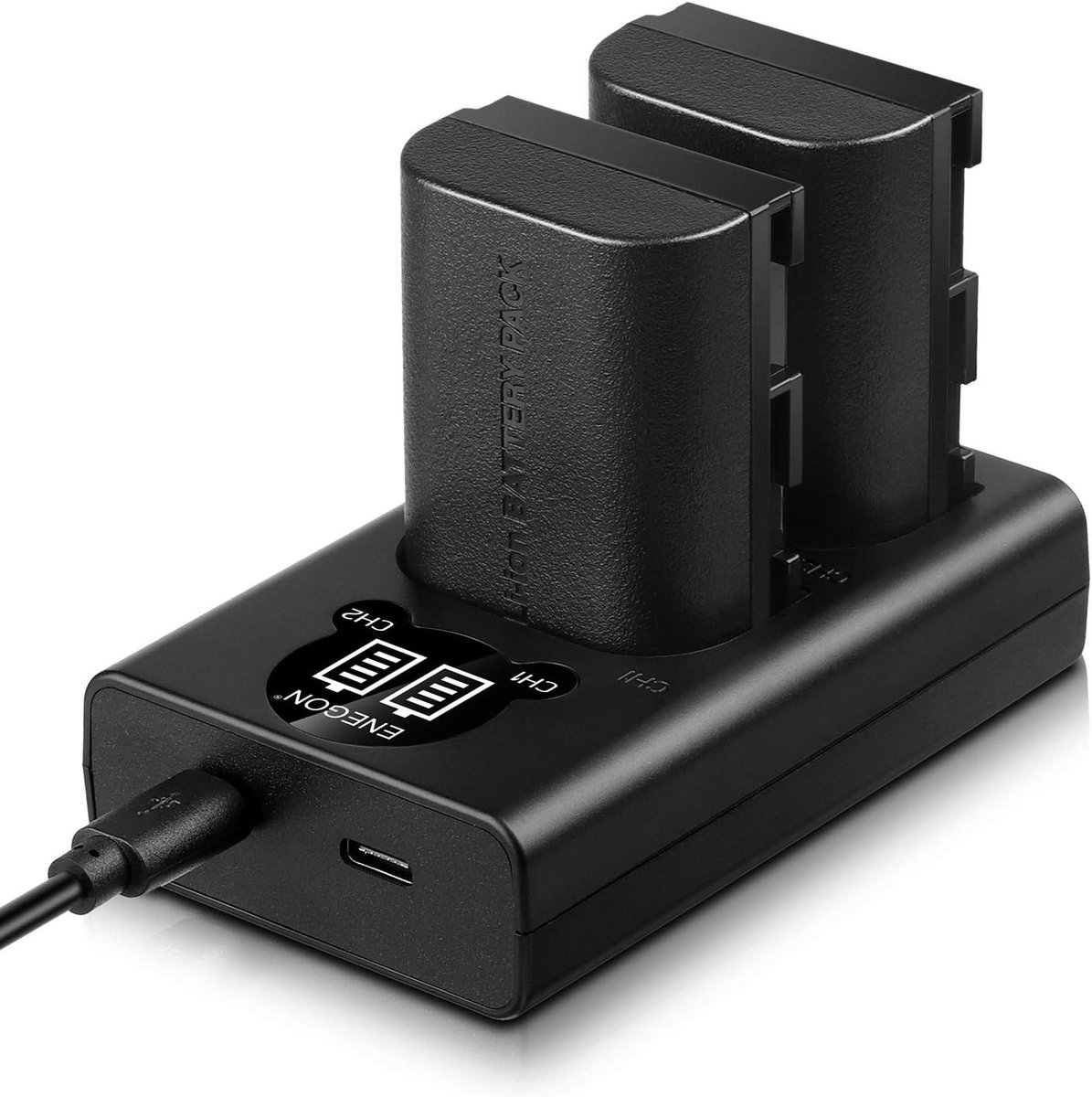 Vervangende LP-E6 Accu's (2 Stuks) met Slimme LED Dual USB Oplader voor Canon Camera's zoals 5D, 6D, 7D en meer