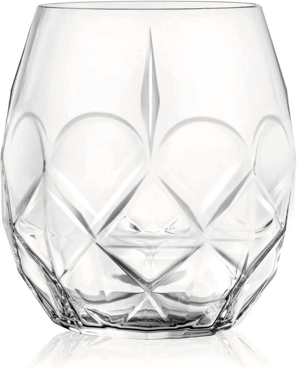 SnelShoppen - Set van 6 Moderne Waterglazen | Kristallen Glazen 38 cl | Perfect voor Feest, Tuin, Keuken | Stijlvol en Duurzaam