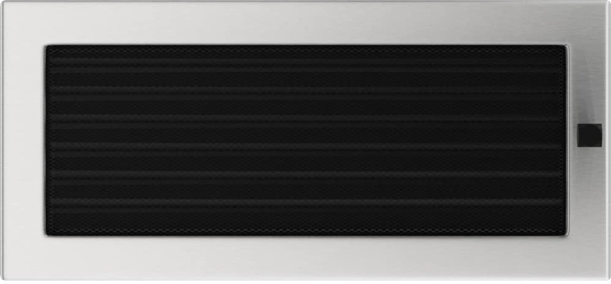 SnelShoppen - Decoratief Ventilatierooster voor Open Haarden - Gepolijst Roestvrij Staal met Jaloezieën - Lichtgewicht 35,1 x 15,2 x 4,5 cm - Moderne