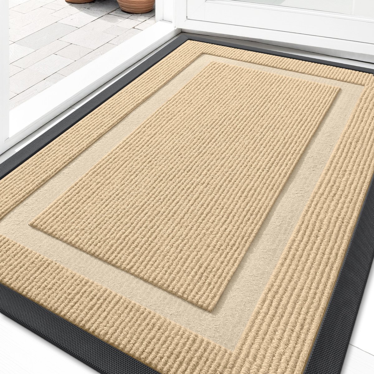 Olanly - Deurmat - Voordeurmat - Rubberen achterkant - Waterdicht en kleurvast - 60x90 cm