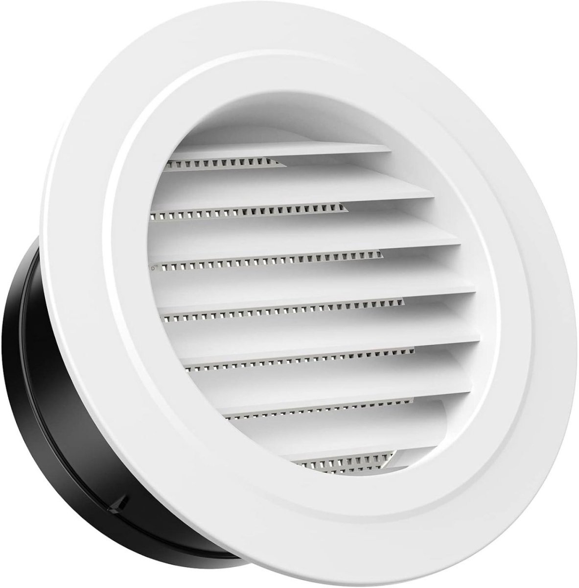 GELLDG 150mm Afzuigrooster - Ventilatierooster met Insectenscherm - Geschikt voor Muur en Plafond - ABS Materiaal - Verwijderbaar Fijnmazig Vliegengitter en Afdichtstrip tegen Lekkage - Voor Klimaatinstallatie, Garage en Buitenmuur