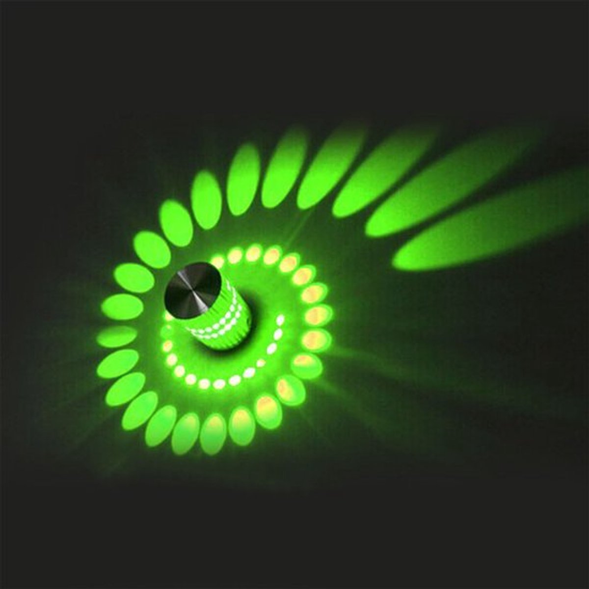 Moderne LED-wandlamp voor binnen, 3W groen licht, decoratieve aluminium wandlamp, sfeerver
