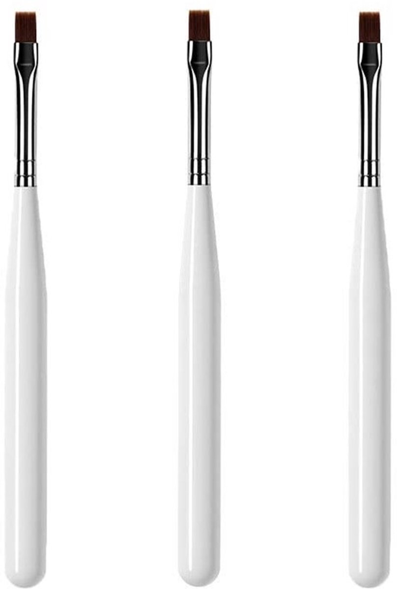 Nail Art Pen - 3 Stuks - Nylon Borstelpunt - Roestvrij Stalen Ondersteuning - Lichtgewicht - Ergonomisch Ontwerp - Nailartkwast