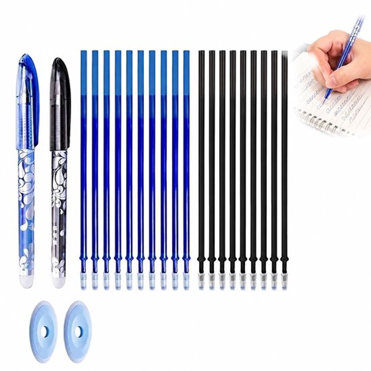 Uitwisbare Vulling 14 Stuks - Compatibel met Legami - 0.7mm Punt - Eenvoudig te Wissen - 13cm Hoogte - Blauwe Kleur - Vullingen