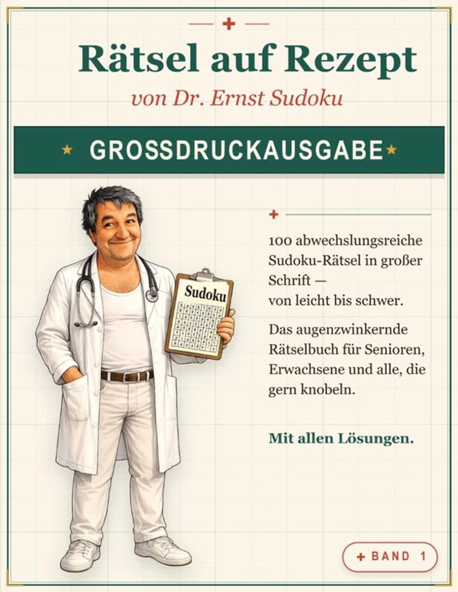 SnelShoppen - Rätsel auf Rezept: 100 Sudoku-Rätsel in grote letters voor Senioren - Gemakkelijke tot moeilijke puzzels voor urenlang vermaak - Ideaal