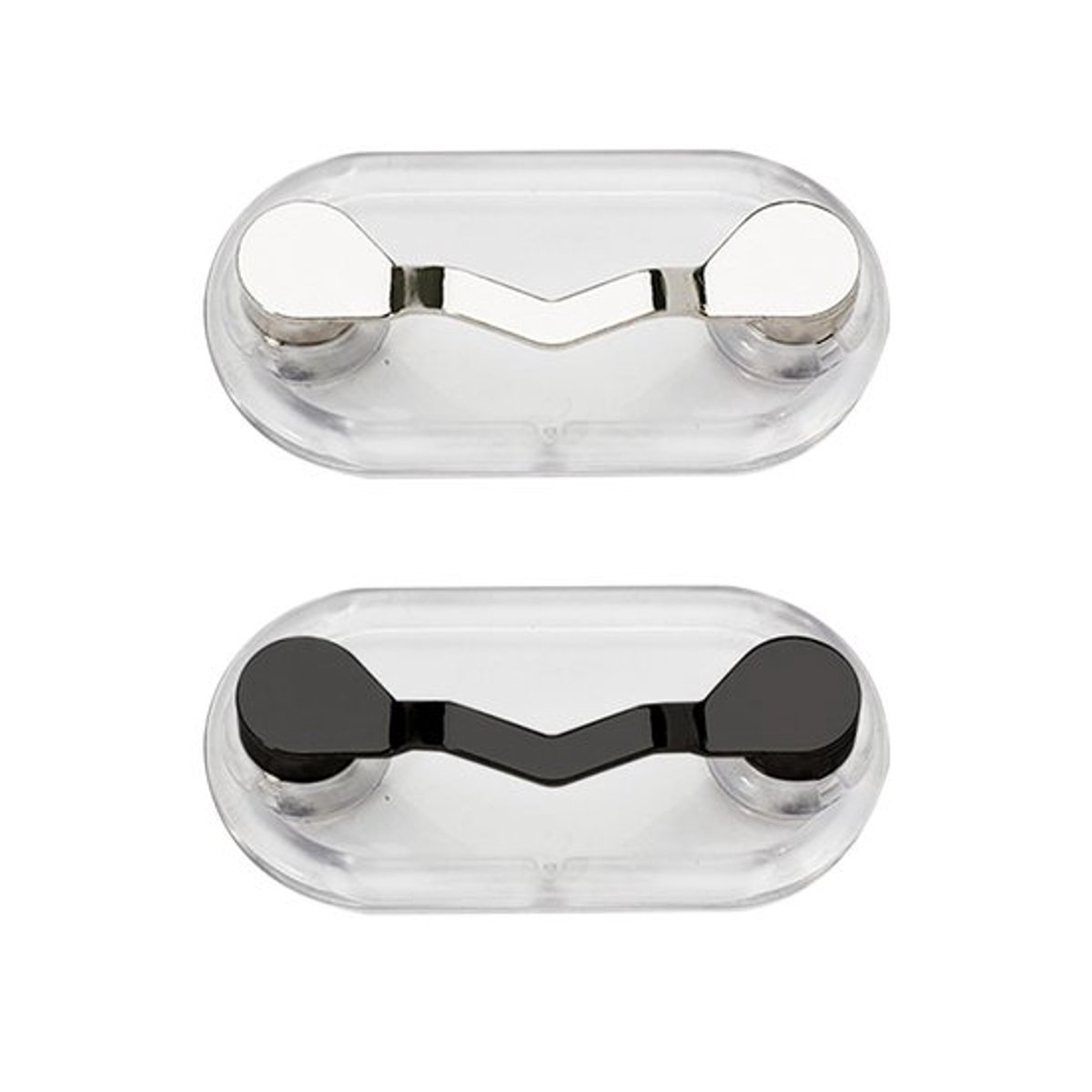 Brillenhouder Magnetisch - 2 Stuks - Roestvrij Staal - Geschikt voor Alle Brillen - Compact - Afmetingen 43 x 23 x 11 mm - Brilmontuur
