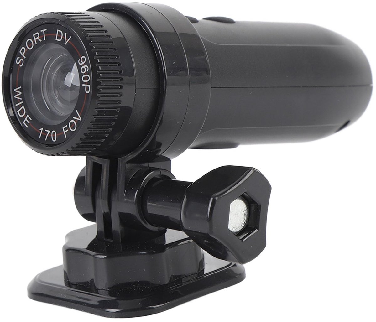 SnelShoppen - Sport DV-actiecamera 1280x960, 170 Graden Groothoek, IP67 Waterdicht, Draagbare Mini Camcorder voor Buiten, Fietsen, Motorhelm, Aluminiu