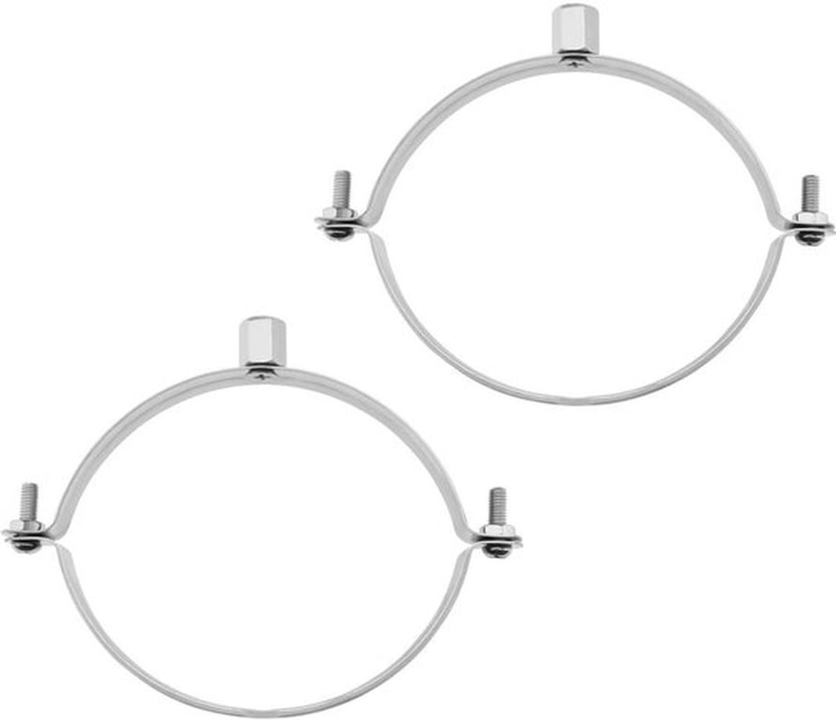 Drainage Pijp Beugel - 2 Stuks - Roestvrij Staal - Binnendiameter 110 mm - Breedte 20 mm - Schroefdiameter M10 - Duurzaam en Roestbestendig - Afvoerbuis Klem