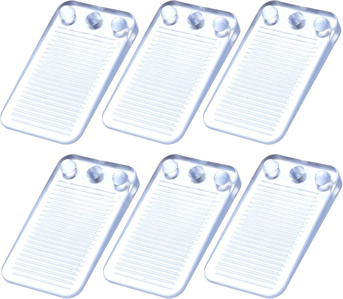 Deurstoppers set van 6 - 5 x 3 cm - 100% ABS - Antislip - Bescherm vloeren en meubels - ShopVlot