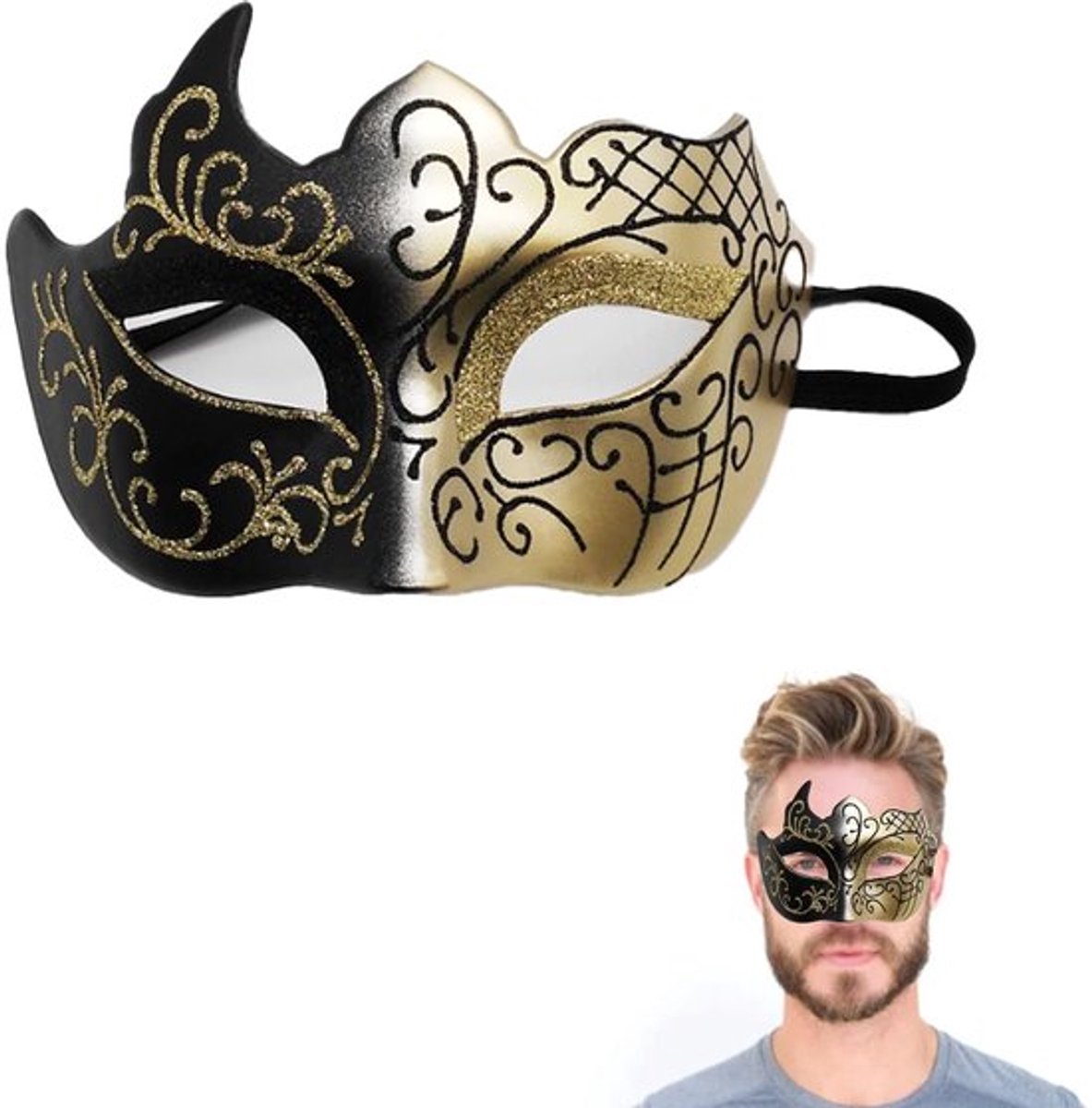 Masker Venetiaanse Partij - Maskerade Masker - Feestmasker - Carnaval - Halloween - Lichtgewicht en comfortabel