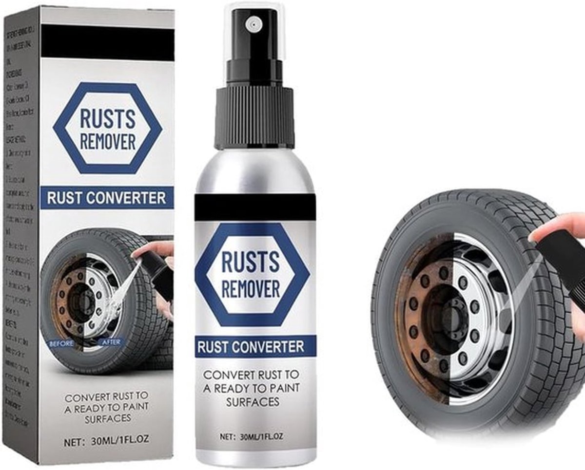 Roestverwijderaar 30 ml - Roestoplosser - Roestverwijderaar Auto - Multifunctionele Roestverwijderaar - Snelle Werking - Verwijdert Roest zonder Lakbeschadiging - Roestbestrijdingsmiddel