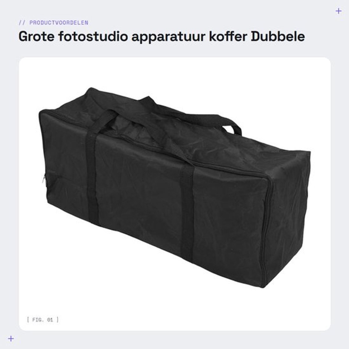 Fotostudio Koffer Grote Capaciteit - Draagtas - Gewatteerd - Duurzaam - Opvouwbaar - Geschikt voor Camera Statief en Verlichting - Reistas