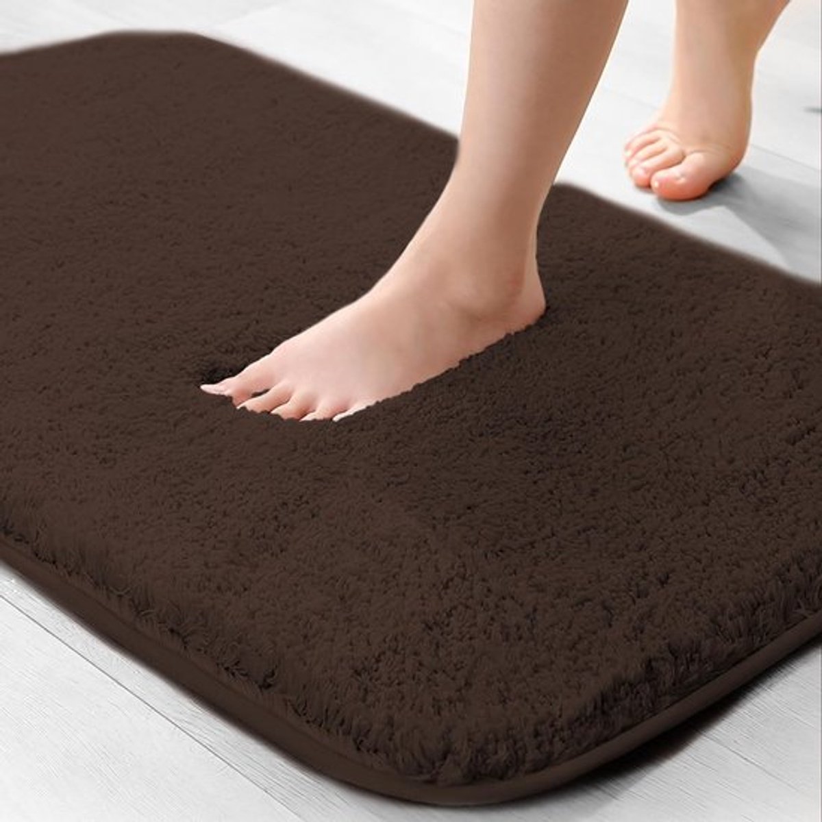 Badmat 2 cm - Super absorberend - Antislip - Microvezel - Pluche - 40 x 60 cm - Badkamermat
