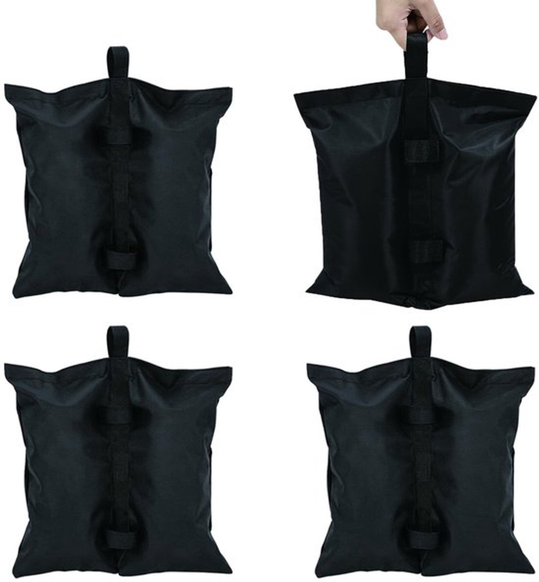 Zandzakken 4 stuks - Gewichten voor paviljoen - Verzwaring voor tenten - 800D Oxford-stof - 34 x 34 cm - Ideaal voor buitengebruik - Gewichtzakken