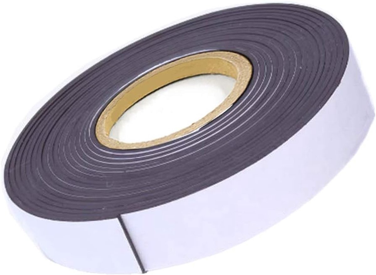 Dailygoods - Magneetband Zelfklevend 10m x 2cm - Flexibel en Snijbaar
