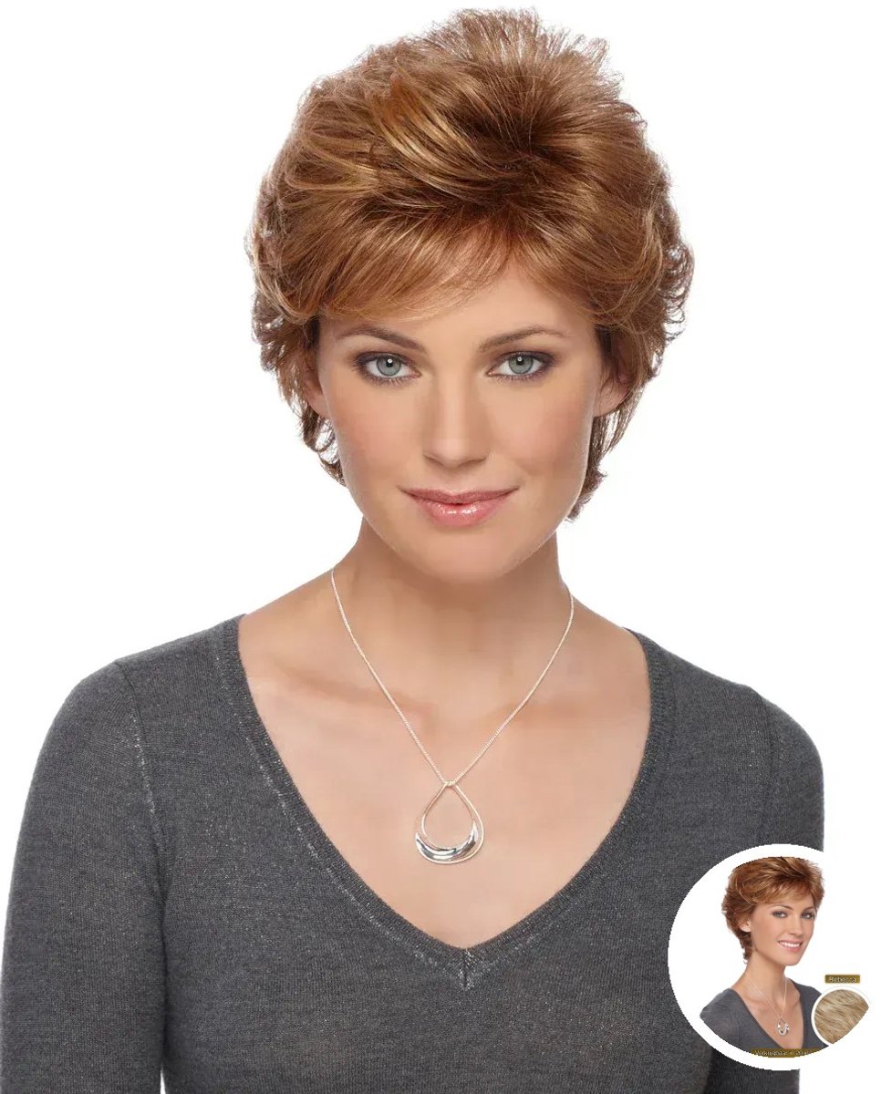Estetica Designs Rebecca Synthetisch Haarwerk - Pure Stretch Cap, Bruin/Blond, 45 cm