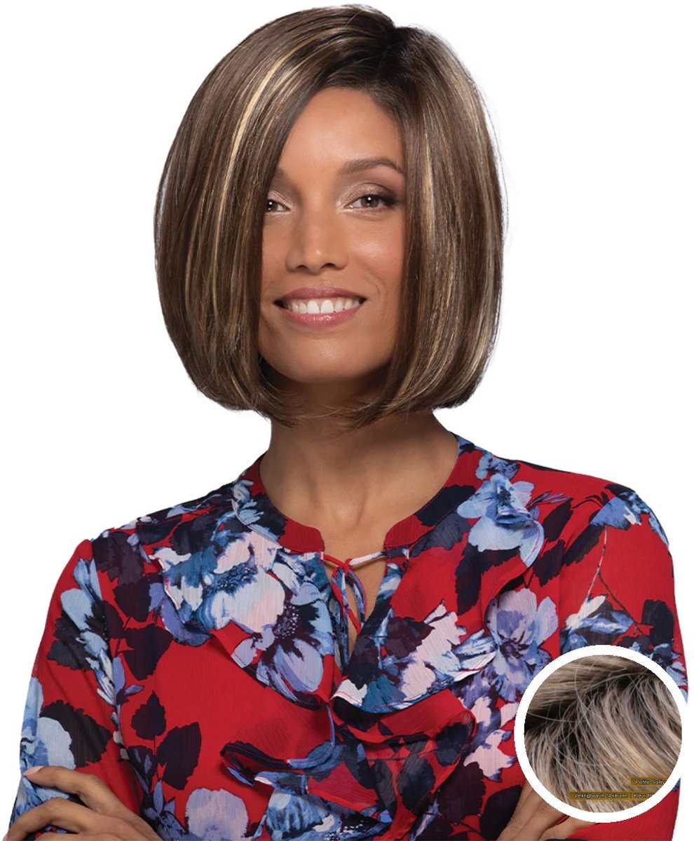Estetica Designs Petite Sullivan Synthetisch Haarwerk - Front Lace, Kort, Bruin, RH12/26RT4